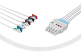 Spacelabs Compatible Reusable ECG Lead Wire - 5 Leads Grabber - Pluscare Medical LLC