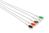 Siemens CT Compatible Reusable ECG Lead Wire - 5 Leads Snap - Pluscare Medical LLC