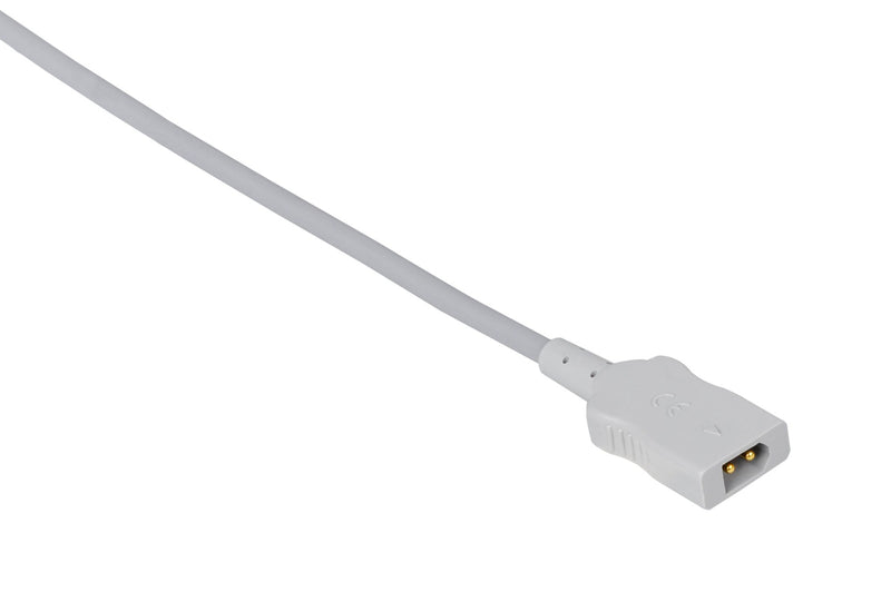 Mindray Compatible Temperature Adapter Cable - Rectangular Dual Pin Connector 10ft - Pluscare Medical LLC