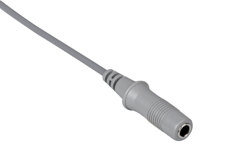 Marquette Compatible Temperature Adapter Cable - Female Mono Plug Connector 1ft - Pluscare Medical LLC