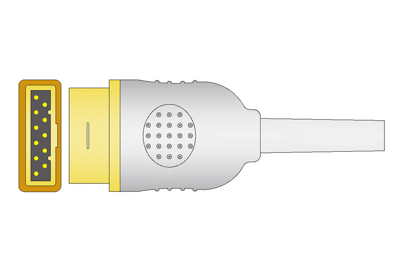 Marquette Compatible Reusable Temperature Probe - Adult Skin Sensor 10ft - Pluscare Medical LLC