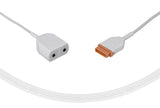Marquette Compatible Temperature Adapter Cable YSI 400 Dual Female Mono Plug Connectors1ft