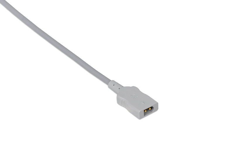 YSI400 Compatible Temperature Adapter Cable - Rectangular Dual Pin Connector 90??10ft - Pluscare Medical LLC