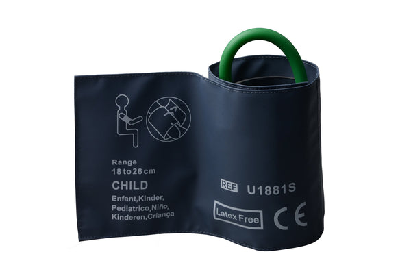 Reusable NIBP Cuffs With Inflation Bag - Single Tube Pediatric 18-26cm