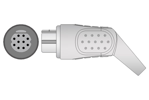 Datex Compatible Reusable SpO2 Sensor 10ft  - Neonatal Wrap - Pluscare Medical LLC
