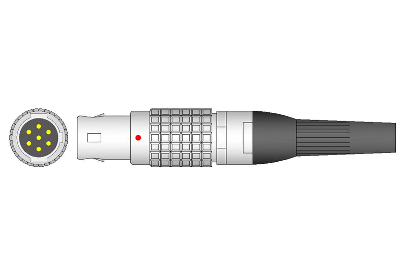 Invivo Compatible SpO2 Interface Cable   - 7ft - Pluscare Medical LLC