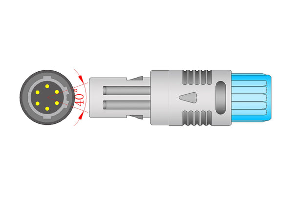Risingmed Compatible Reusable SpO2 Sensor 10ft  - All types of patients Multi-site - Pluscare Medical LLC