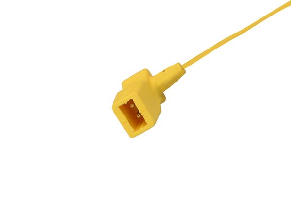 Draeger Compatible Disposable Temperature Probe - Neonate Skin 5ft Yellow???Box of 10 - Pluscare Medical LLC