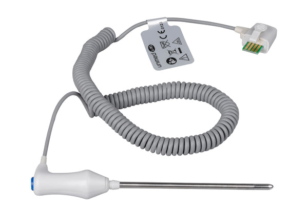 Welch Allyn Compatible Smart Temperature Probe - Adult Oral Coiled Cable - Pluscare Medical LLC